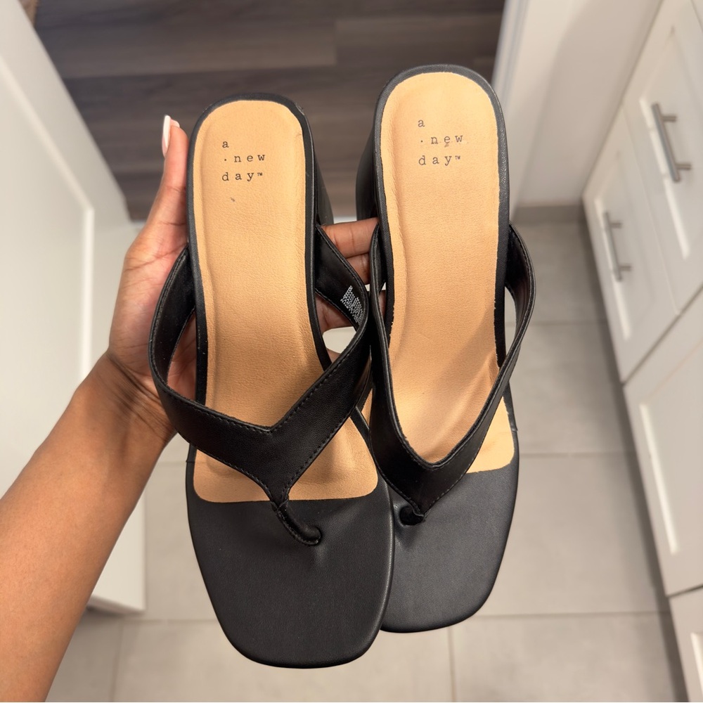 A New Day Women's Black Sandals